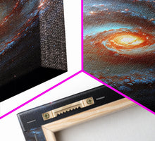 Cargar imagen en el visor de la galería, Close up view of a spiral galaxy, space art, framed canvas print, astronomy art

