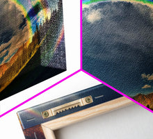 Carregar imagem no visualizador da galeria, Fish-Eye Rainbow, Yellowstone, Framed Canvas Print, beautiful rainbow nature art
