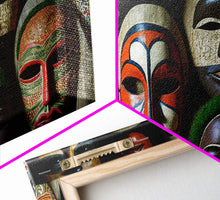 Carregar imagem no visualizador da galeria, African Traditional Masks Framed Canvas Wall Art | Canvas Print Decor for Home &amp; Office Decoration I Ready To Hang Canvas
