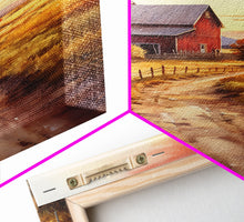 Load image into Gallery viewer, Barn Wall Art - Rustic Red Canvas Print - Farmhouse Chic Decor
