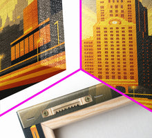 Carregar imagem no visualizador da galeria, Art Deco Architecture, Framed Canvas Print, 1930s Style Art Deco City Skyline
