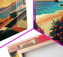 Load image into Gallery viewer, Desert Art, California Themed Wall Art, Framed Canvas Prints, 3 Piece Wall Art, 3 Panel Triptych Art, Retro Style, Orange Hues Art

