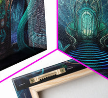 Cargar imagen en el visor de la galería, Fantasy wall art, canvas print, magical forest, fantasy landscape art, ready to hang wall art
