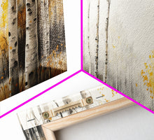 Carregar imagem no visualizador da galeria, Canvas Print Of Abstract Birch Oil Painting, Large Original Art, Fall Birch Forest ,Contemporary Living Room Wall Art Decor
