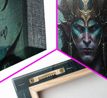 Carregar imagem no visualizador da galeria, Aesthetic Loki the Trickster God, Norse Mythology, Framed Canvas Print, Extra Large Art, Fantasy Decor, Pastel Aesthetic Art
