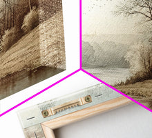 Load image into Gallery viewer, Farmhouse Wall Art, Retro / Vintage Style Landscape, Framed Canvas Print, Boho Style Minimalist Art, Framed Wall Art
