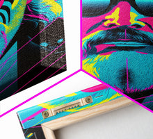 Carregar imagem no visualizador da galeria, Businessman Odin Pop Art Movie Poster Art, Norse Mythology, Wall Art, Framed Canvas Print, Futuristic Portrait of Odin, WPAP Style
