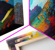 Load image into Gallery viewer, Batura II, Mountain Wall Art, Framed Canvas Print, Mountain landscape Paining Print, Abstract Landscape Art
