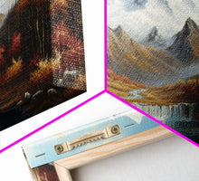 Cargar imagen en el visor de la galería, Regal Mountain, Travel Poster Wall Art, Framed Canvas Print, American Mountains, Mountain Landscape Painting, Wrangell Mountains Alaska
