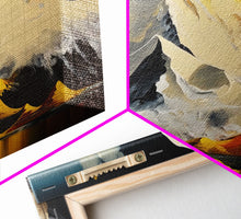 Cargar imagen en el visor de la galería, Cho Oyu, The Turquoise Goddess, Travel Poster, Framed Canvas Print, Mountain Landscape Painting, Original Painting Print
