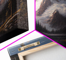 Load image into Gallery viewer, Mountain Canvas Print Wall Art, Mountain Landscape Painting, Mount Rainier, Washington Mountains, Travel  Art, Watercolor Painting
