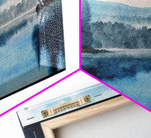Load image into Gallery viewer, Blue Lake Art | Framed Canvas Print | Blue Lake Painting | Lake House Decor | Guest Room Landscape Painting | Waldo Lake Painting
