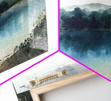 Load image into Gallery viewer, Blue Lake Art | Framed Canvas Print | Blue Lake Painting | Lake House Decor | Guest Room Landscape Painting | Wallowa Lake Painting
