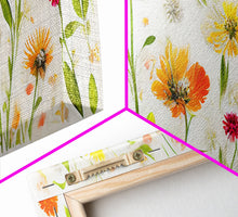 Load image into Gallery viewer, Botanical wall art, spring flowers, canvas print, dorm art for girls

