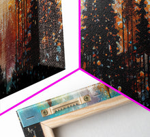 Carregar imagem no visualizador da galeria, Abstract Painting Of A Forest Fire, Canvas Print, Framed Canvas Art, Living Room Decor, Above Sofa Painting, Centerpiece Art
