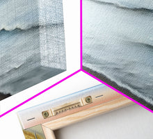 Carregar imagem no visualizador da galeria, Canvas Beach Wall Art, Seashore, Cove, Minimalist Beach Art, Pastel Beach Wall Art, Beach Scene Art, Panoramic, Wall Art, Canvas Print
