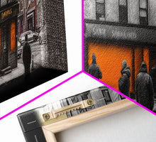 Cargar imagen en el visor de la galería, Closed Down Store Canvas Print, Buildings,Street Art, Fall, Autumn, Urban Art, Large Urban Art Print, Panoramic, Wall Art, Canvas Print
