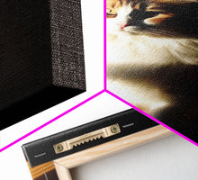Load image into Gallery viewer, Portrait of a Calico Cat, Framed Canvas Print, Cat Art, Cat Photography, Cat Wall Art
