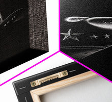 Load image into Gallery viewer, Cowboy Hat Print, Western Wall Art, Black And White, Texas Art, Minimalist Art, Wall Decor, Canvas Art, Wall Art, Framed Canvas Wall Decor
