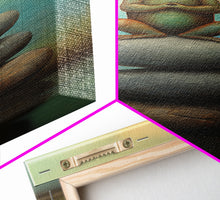 Carregar imagem no visualizador da galeria, Frog Wall Art, Frog Balancing On Rocks, Zen Animal Wall Art, Nature, Modern Print, Wall Decor, Canvas Print, Wall Art, Framed Canvas
