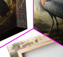 Cargar imagen en el visor de la galería, Bird Wall Art, Heron Art Print, Heron In Pond, Nature Wall Decor, Modern Print, Wall Decor, Canvas Print, Wall Art, Framed Canvas
