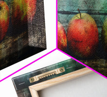 Carregar imagem no visualizador da galeria, Apples Wall Art, Food Wall Decor, Grunge Wall Decor, Kitchen Wall Art, Panoramic Wall Decor, Canvas Print, Wall Art, Framed Canvas Art
