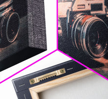 Cargar imagen en el visor de la galería, Film Camera Wall Decor, Camera Wall Art, Retro Wall Art, Photography Art, Panoramic Wall Decor, Canvas Print, Wall Art, Framed Canvas Art
