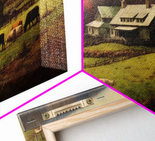 Carregar imagem no visualizador da galeria, Farm Wall Decor, Country Wall Decor, Farm Animals Wall Decor, Fall Wall Art, Panoramic Wall Decor, Canvas Print, Wall Art, Framed Canvas Art
