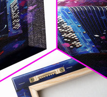 Cargar imagen en el visor de la galería, Cosmic Accordion, Instrument Print, Framed Canvas Print Or Poster, Gift For Musician
