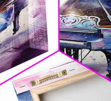 Load image into Gallery viewer, Grand Piano Wall Art, Musical Instrument Print, Studio Art, Framed Canvas Print, Piano Art, Baby Grand Piano
