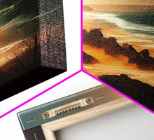 Cargar imagen en el visor de la galería, Cliffs of Scotland wall art, watercolor, canvas print, landscape wall art
