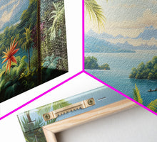 Carregar imagem no visualizador da galeria, Animal Wall Art, Bird Art Print, Wall Hanging, Parrot Painting, Tropical Wall Art, Panoramic Art, Wall Art, Canvas Art, Landscape Art
