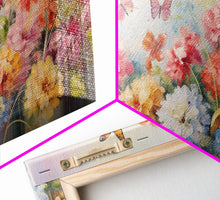 Carregar imagem no visualizador da galeria, Butterfly Wall Art, Flowers Wall Art, Colorful Fowers, Panoramic Art, Wall Art, Canvas Art, Landscape Art, Meadow Art, Botanical Art
