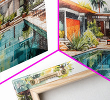 Load image into Gallery viewer, Architectural Print, House Portrait, Watercolor House, Panoramic Art, Wall Art, Canvas Art, Landscape Art, Realtor Thank You, Above Bed Art
