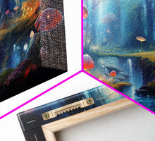 Carregar imagem no visualizador da galeria, Fantasy Art, Dark Fantasy Forest Framed Canvas Print, Elven Decor, Magical Forest, RPG Game Art, Game Room Art, Witchy Decor, Wall Art
