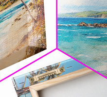 Load image into Gallery viewer, Palm Tree Beach Print, Beach Art, Framed Canvas Art, Original Beach Painting, Palm Tree Poster, Landscape Painting, Tropical Decor
