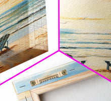 Carregar imagem no visualizador da galeria, Calming Wall Art, Beach Print, Sunset Art, Relaxing Wall Art, Canvas Print, Wall Art, Vertical Print, Beach Chair, Coastal Wall Decor
