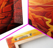 Carregar imagem no visualizador da galeria, Canyon Wall Art, Sunset Wall Print, Landscape Print, Canvas Print, Wall Art, Vertical Art, Friendship Gift, Above Bed Art, Camper Wall Decor
