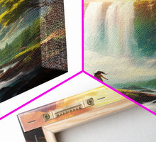 Cargar imagen en el visor de la galería, Surreal Art Prin, River Art, Waterfalls Wall Art, Landscape Print, Canvas Print, Wall Art, Vertical Art, Moving Gift, Game Room Decor
