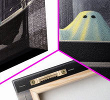 Carregar imagem no visualizador da galeria, Funny Ghost In a Bathtub Halloween Decor, Halloween Art Canvas Print, Spooky Ghost Wall Art, Fall Decoration, Halloween wall decor
