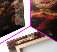 Load image into Gallery viewer, The Macabre Circus, Halloween Canvas Print / Framed Canvas, Victorian Gothic Oil Painting Print, Circus Decor, Macabre Horror Prints
