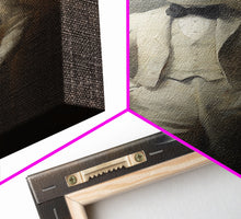 Load image into Gallery viewer, Ghost Wearing A Top Hat, Victorian Gentleman Ghost, Framed Canvas Print, Halloween Canvas Art, Unique Spooky Decor, Gothic Dark Academia Art
