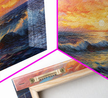 Load image into Gallery viewer, 3 Piece Wall Art Blue Beach and Ocean Waves Panoramic Framed Canvas Print - Perfect for Living Room, Bedroom, Office Decor, Beach House Art
