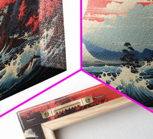 Carregar imagem no visualizador da galeria, Asian Art, Japanese Wall Art, Mountains Print, Sunset Print, Canvas Print, Wall Art, 3 Piece Wall Art, Dorm Room Art, Gaming Wall Decor
