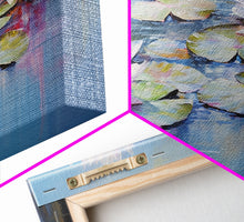 Load image into Gallery viewer, Lotus Wall Art, Floral Art Print, Water Lily Art, Canvas Print, Wall Art, 3 Piece Wall Art, Boho Wall Art, Farmhouse Wall Art, Closing Gift

