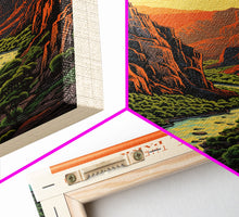 Load image into Gallery viewer, Black Canyon Of The Gunnison National Park Travel Poster Print, Canvas Print Wall Art, Colorado Travel Art, Midcentury Modern Travel Decor
