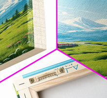 Load image into Gallery viewer, Denali National Park Alaska Travel Art, National Park Print, Minimalist Travel Art, Midcentury Modern Style Landscape Painting
