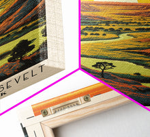 Carregar imagem no visualizador da galeria, Theodore Roosevelt National Park Travel Art, National Park Print, Minimalist Travel Art, Midcentury Modern Style Landscape Painting
