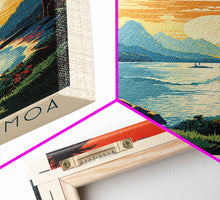 Carregar imagem no visualizador da galeria, American Samoa National Park Vatia Travel Art, National Park Print, Minimalist Travel Art, Midcentury Modern Style Landscape Painting
