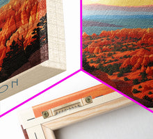 Carregar imagem no visualizador da galeria, Bryce Canyon National Park Utah Travel Art, National Park Print, Minimalist Travel Art, Midcentury Modern Style Landscape Painting
